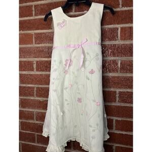 Vintage Thomas Girls Dress Floral Sheer Green 5